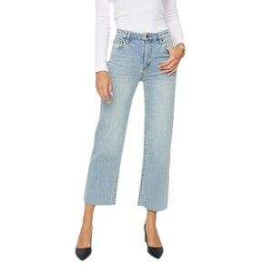 Oliver Logan Aberdeen Wide Leg Crop Jeans Women’s Size 27 Blue Denim High Rise